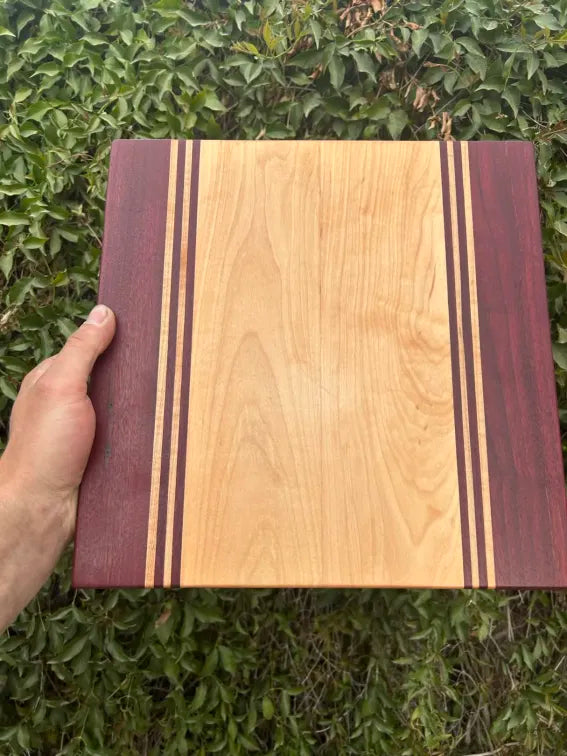 Handmade Purple heart/maple cutting board