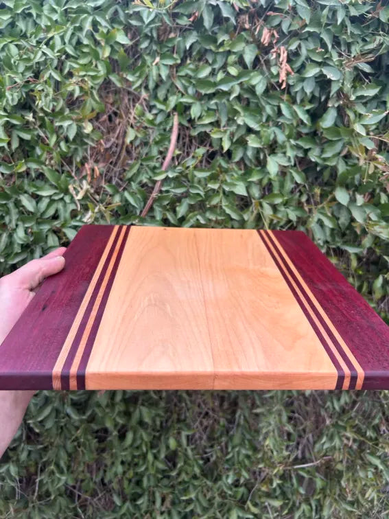 Handmade Purple heart/maple cutting board