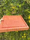 Handmade Cherry end grain cutting board with juice groove