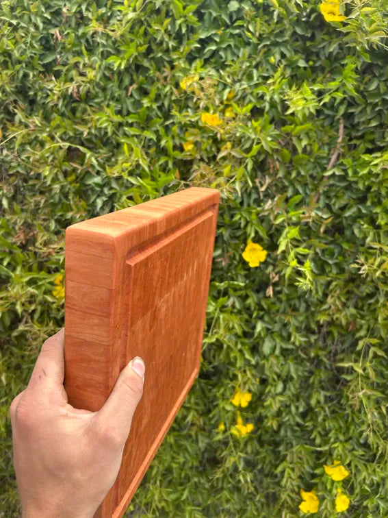 Handmade Cherry end grain cutting board with juice groove