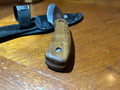 Handmade knife with Shedua wood handle sheath included