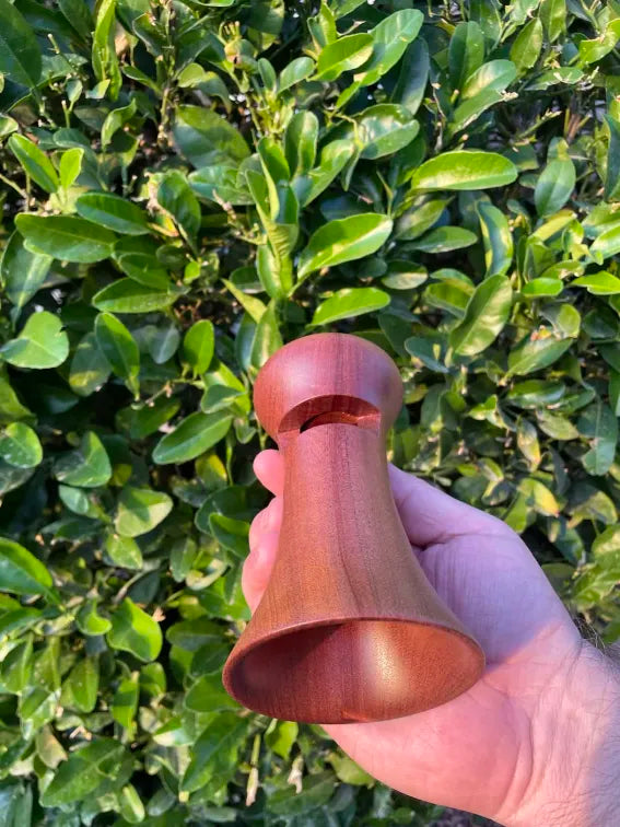 Handmade mahogany wood phone speaker